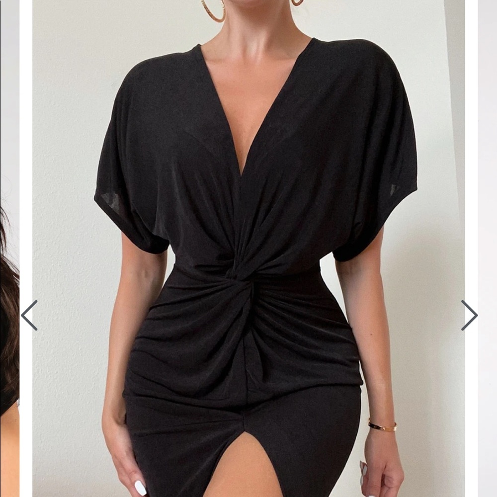 FASHION NOVA BLACK KNOT DRESS, NEW W/Tags